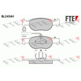 Achetez des Plaquettes de frein FTE BL2435A1 à prix pour 49,25 €