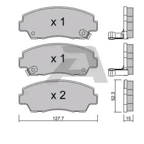 Köp Bromsbelägg från AISIN på nätet till B-serie Flak/Chassi (UF) till schyssta priser