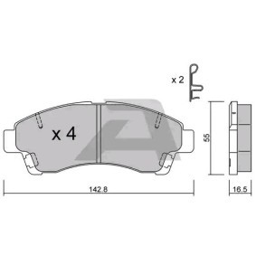 Köp Bromsbelägg från AISIN på nätet till B-serie Flak/Chassi (UF) till schyssta priser