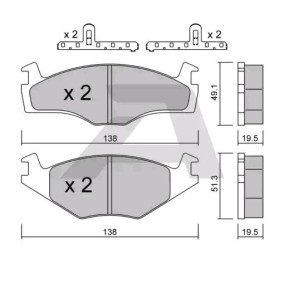 Acquista Kit pastiglie freni da AISIN BPVW-1007 a buon mercato per soli 27,13 €
