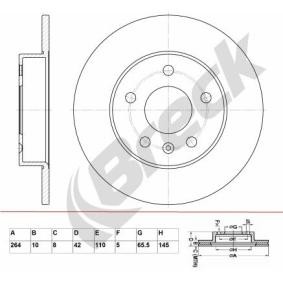 Achetez des Disque de frein BRECK BR 008 SA100 à prix pour 32,23 €