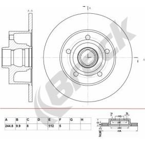 Achetez des Disque de frein BRECK BR 009 SA100 à prix pour 33,31 €