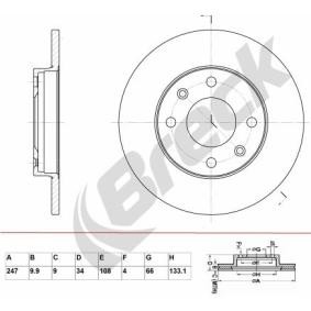 Achetez des Disque de frein BRECK BR 015 SA100 à prix pour 18,77 €