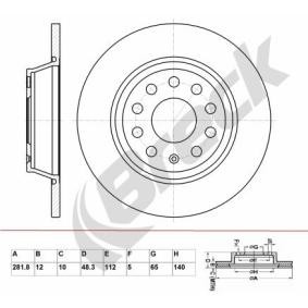Achetez des Disque de frein BRECK BR 036 SA100 à prix pour 35,29 €