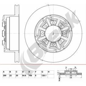 Achetez des Disque de frein BRECK BR 047 SA100 à prix pour 48,34 €
