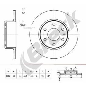 Achetez des Disque de frein BRECK BR 062 SA1A0 à prix pour 55,48 €