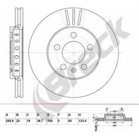 Achetez des Disque de frein BRECK BR 302 VA100 à prix pour 29,08 €