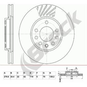 Achetez des Disque de frein BRECK BR 310 VA100 à prix pour 45,70 €