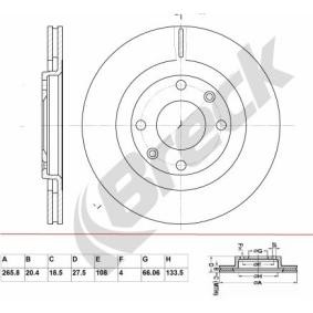 Achetez des Disque de frein BRECK BR 314 VA100 à prix pour 31,87 €