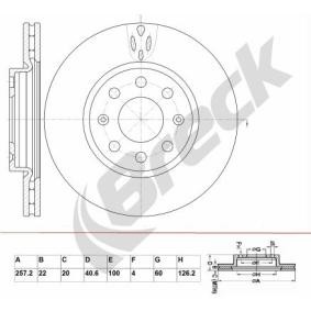 Achetez des Disque de frein BRECK BR 330 VA100 à prix pour 37,71 €