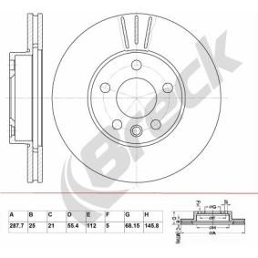 Achetez des Disque de frein BRECK BR 333 VA100 à prix pour 41,97 €