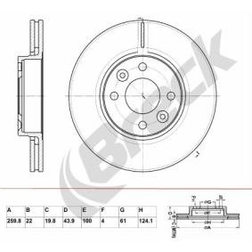 Acquista Disco freno da BRECK BR 347 VA100 a buon mercato per soli 42,72 €