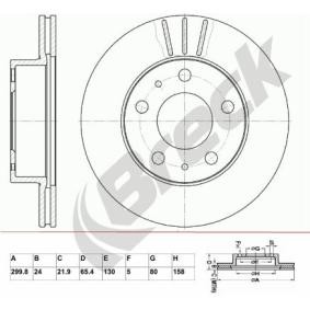Achetez des Disque de frein BRECK BR 348 VA100 à prix pour 49,50 €