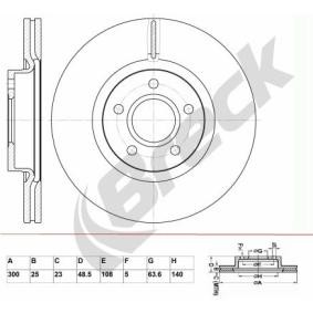 Achetez des Disque de frein BRECK BR 355 VA100 à prix pour 64,41 €