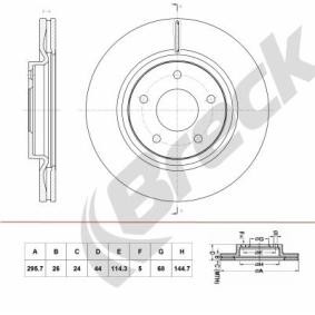 Acquista Disco freno da BRECK BR 398 VA100 a buon mercato per soli 52,19 €