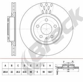 Achetez des Disque de frein BRECK BR 406 VA100 à prix pour 43,15 €