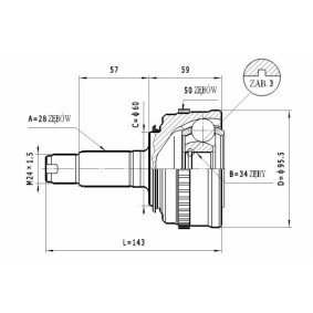 Compre Junta homocinética de STATIM online para Legend II Coupe (KA) a preços moderados