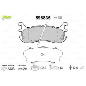 Bremsbeläge 598835 von VALEO günstig für 41,71 € online kaufen