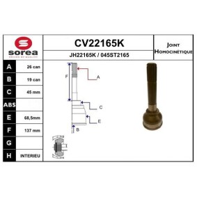 Comprar Juego de articulación, árbol de transmisión de EAI CV22165K a bajo precio de 61,81 €