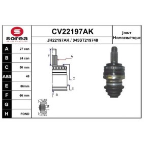 Gelenksatz, Antriebswelle CV22197AK von EAI günstig für 64,09 € online kaufen