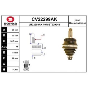 Gelenksatz, Antriebswelle CV22299AK von EAI günstig für 64,09 € online kaufen