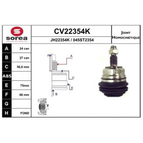 Gelenksatz, Antriebswelle CV22354K von EAI günstig für 44,95 € online kaufen