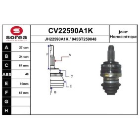 Gelenksatz, Antriebswelle CV22590A1K von EAI günstig für 64,09 € online kaufen