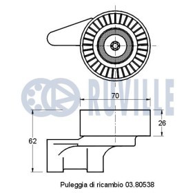 Spannrolle, Zahnriemen 55977 von RUVILLE günstig für 31,30 € online kaufen