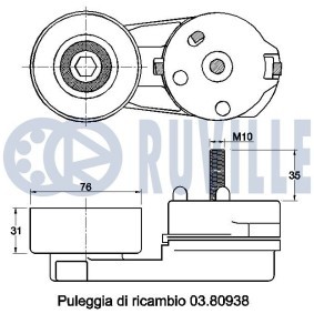 Spannarm, Keilrippenriemen 56651 von RUVILLE günstig für 34,26 € online kaufen