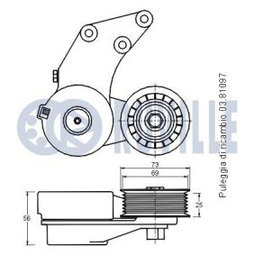 Spannrolle, Zahnriemen 57019 von RUVILLE günstig für 67,65 € online kaufen