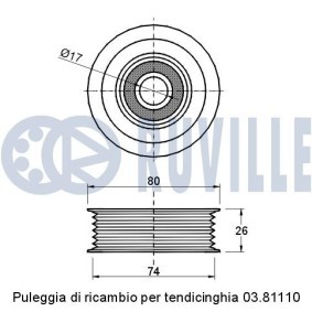 Spannrolle, Zahnriemen 57036 von RUVILLE günstig für 22,00 € online kaufen