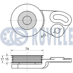 Spannrolle, Zahnriemen 58604 von RUVILLE günstig für 43,84 € online kaufen