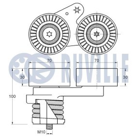 Spannrolle, Zahnriemen für CHRYSLER von RUVILLE