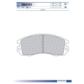 Osta Jarrupalat, levyjarru FOMAR Friction:llä FO 464181 edullisesti hintaan 21,56 €
