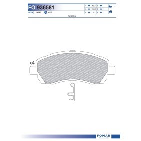 Osta Jarrupalat, levyjarru FOMAR Friction:llä FO 936581 edullisesti hintaan 26,56 €