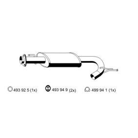 Compre Silenciador central de ERNST online para JUMPER Autocarro (244, Z_) a preços moderados