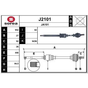 Compre Veio de transmissão da SNRA J2101 a um preço baixo por 280,98 €
