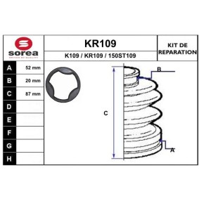 Faltenbalgsatz, Antriebswelle KR109 von EAI günstig für 12,64 € online kaufen