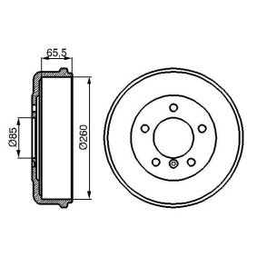 Bremstrommel 0 986 477 038 MERCEDES-BENZ von BOSCH