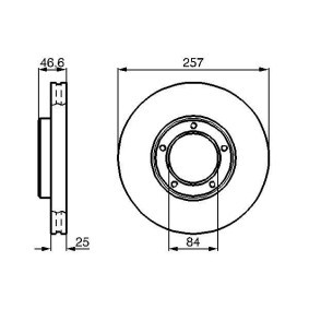 Achetez des Disque de frein de chez BOSCH en ligne pour HIACE II Camionnette (LH5_, YH7_, LH7_, LH6_, YH6_, YH5_) à prix modérés