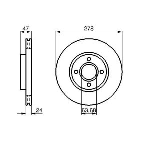 Bremsscheibe für FORD von BOSCH