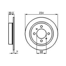 Compre Discos de travão de BOSCH online para Sentra III (B13) a preços moderados
