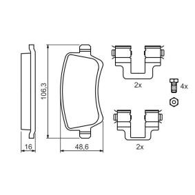 Bremsbeläge 0 986 494 175 von BOSCH günstig für 35,35 € online kaufen