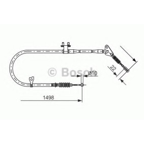 Compre Cabo de aço, travão de estacionamento da BOSCH 1 987 477 494 a um preço baixo por 50,94 €