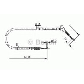 Compre Cabo de aço, travão de estacionamento da BOSCH 1 987 477 495 a um preço baixo por 43,94 €