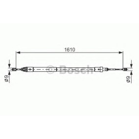 Handbremsseil 1 987 477 584 von BOSCH günstig für 18,05 € online kaufen