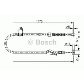 Handbremsseil 1 987 477 608 von BOSCH günstig für 44,17 € online kaufen