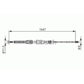 Handbremsseil 1 987 477 957 von BOSCH günstig für 15,23 € online kaufen
