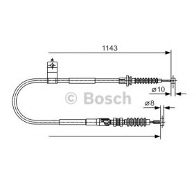 Compre Cabo de aço, travão de estacionamento da BOSCH 1 987 482 056 a um preço baixo por 53,39 €