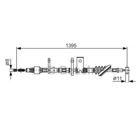 Handbremsseil 1 987 482 089 von BOSCH günstig für 33,90 € online kaufen